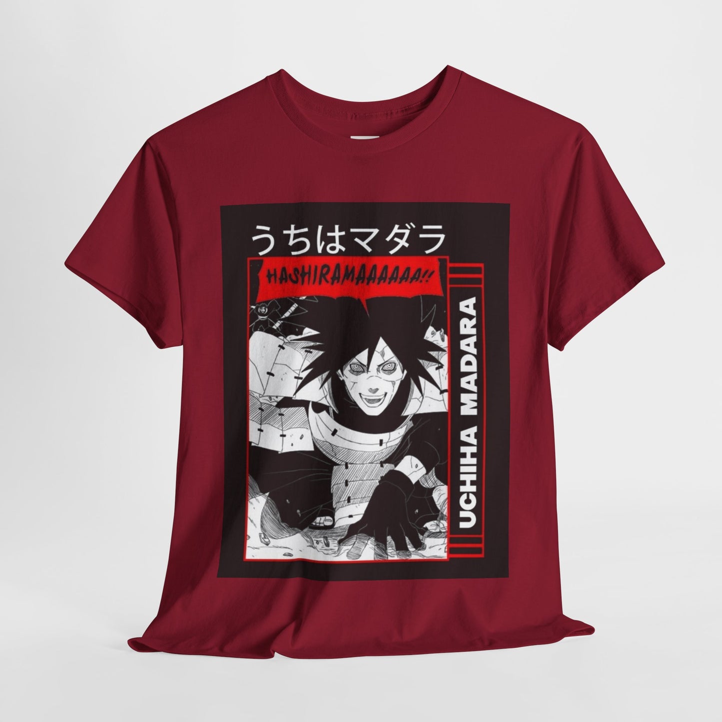 Naruto Shippuden Uchiha Madara Unisex Heavy Cotton Tee - Vibrant and Stylish Design for Otaku Heads