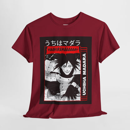 Naruto Shippuden Uchiha Madara Unisex Heavy Cotton Tee - Vibrant and Stylish Design for Otaku Heads