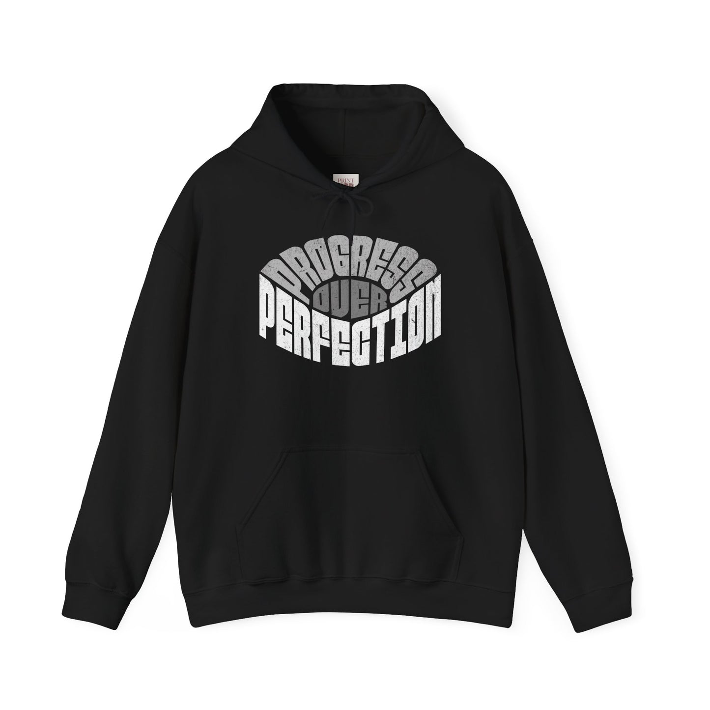 Progress Over Perfection Quoted Unisex Heavy Blend Hoodie - Comfortable and Stylish