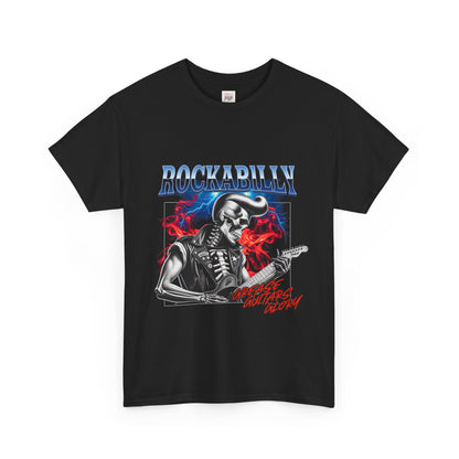 Rockabilly Skull Graphic Premium and Stylish Unisex Heavy Cotton T-Shirt