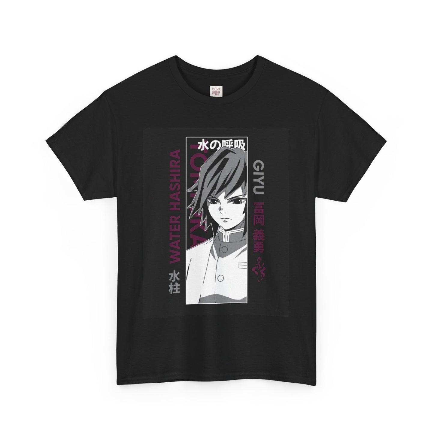 Demon Slayer Giyu Tomioka Unisex Heavy Cotton Tee - Vibrant and Stylish Design for Otaku Heads