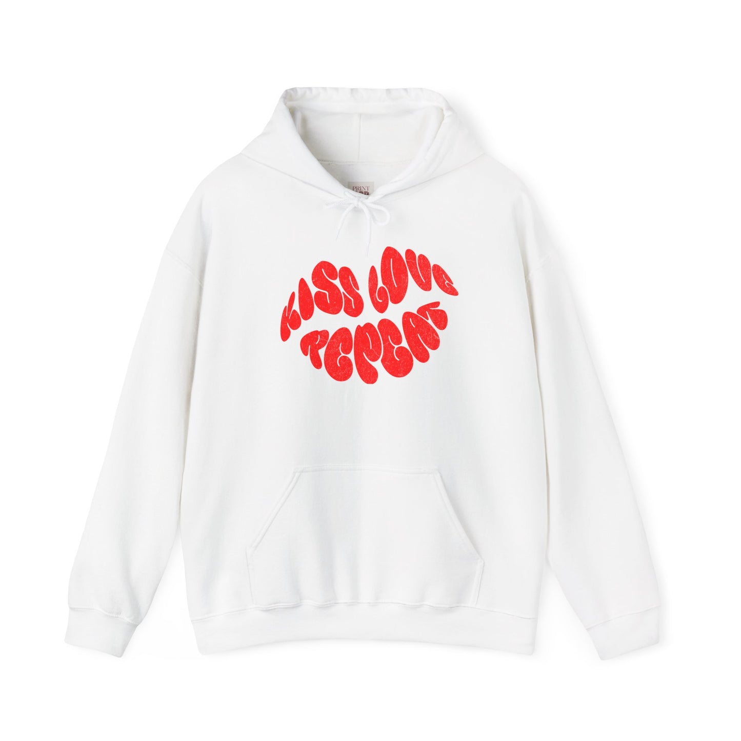 Kiss Love Repeat Unisex Heavy Blend Hoodie - High Quality and Comfortable