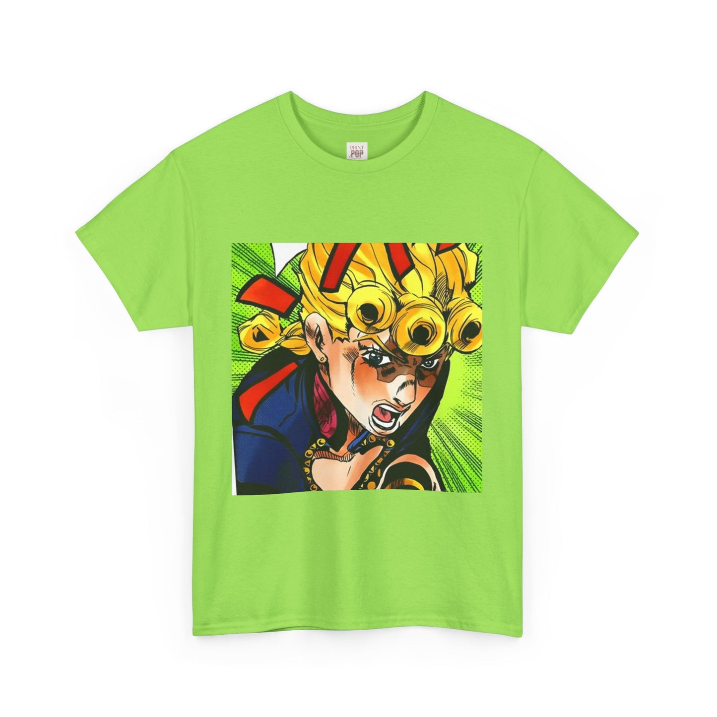 Jojo's Bizarre Adventure Giorno Giovanna Unisex Heavy Cotton Tee - Vibrant and Stylish Design for Otaku Heads