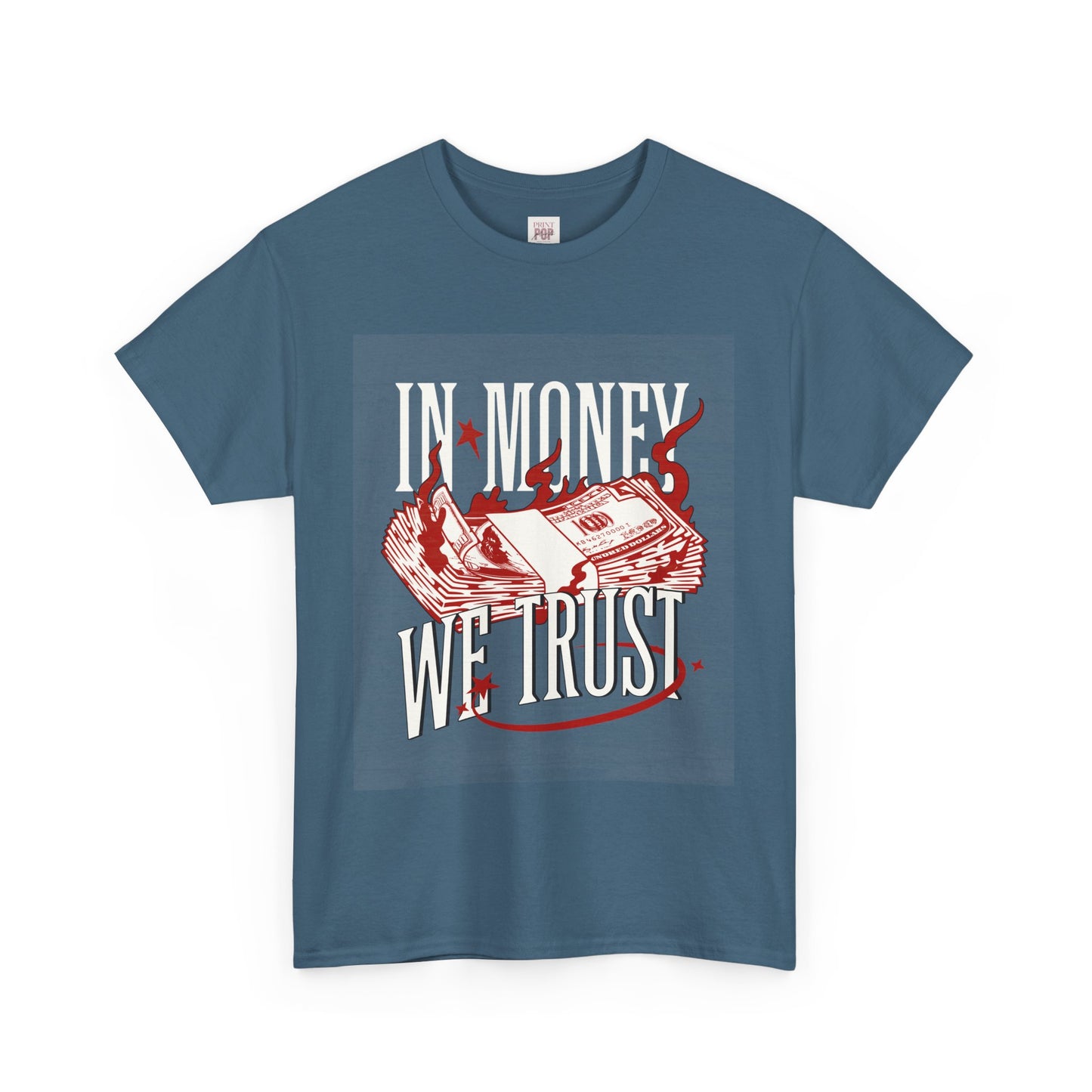 In Money We Trust Unisex Heavy Cotton Tee - Stylish Graphic T-Shirt for Trendsetters