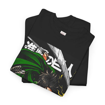 Attack On Titan Levi Ackerman Unisex Heavy Cotton Tee - Vibrant and Stylish Design for Otaku Heads