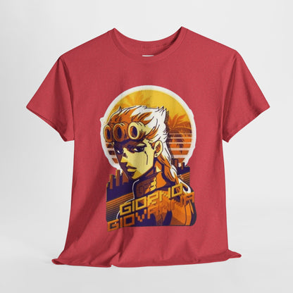 Jojo's Bizarre Adventure Giorno Giovanna Unisex Heavy Cotton Tee - Vibrant and Stylish Design for Otaku Heads