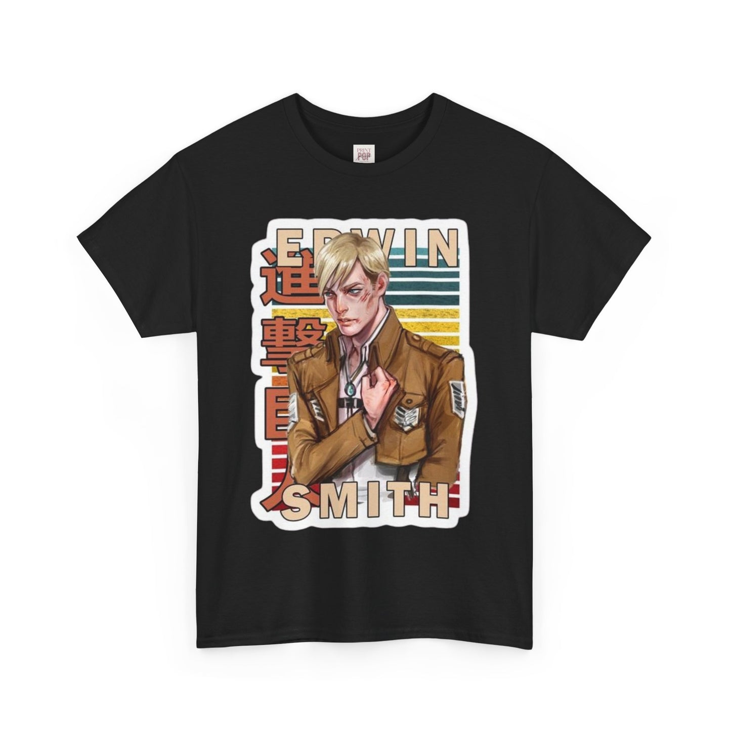 Attack On Titan Erwin Smith Unisex Heavy Cotton Tee - Vibrant and Stylish Design for Otaku Heads