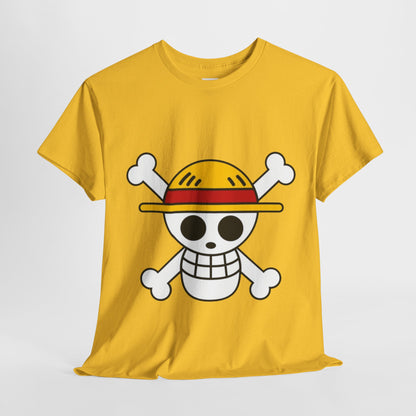 One Piece Logo Unisex Heavy Cotton Tee - Vibrant and Stylish Design for Otaku Heads