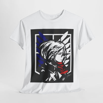 Attack On Titan Mikasa Ackerman Unisex Heavy Cotton Tee - Vibrant and Stylish Design for Otaku Heads