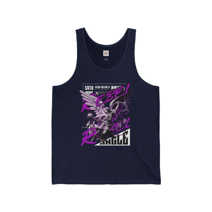 Rebel Graphic Unisex Jersey Tank - Bold Statement Apparel for Free Spirits