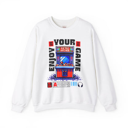 Retro Arcade Unisex Crewneck Unisex Heavy Blend Sweatshirt - Enjoy Your Game