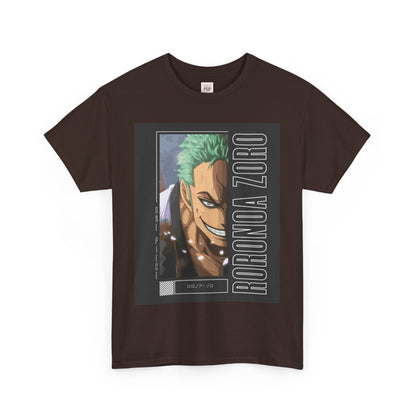 One Piece Zoro Unisex Heavy Cotton Tee - Vibrant and Stylish Design for Otaku Heads