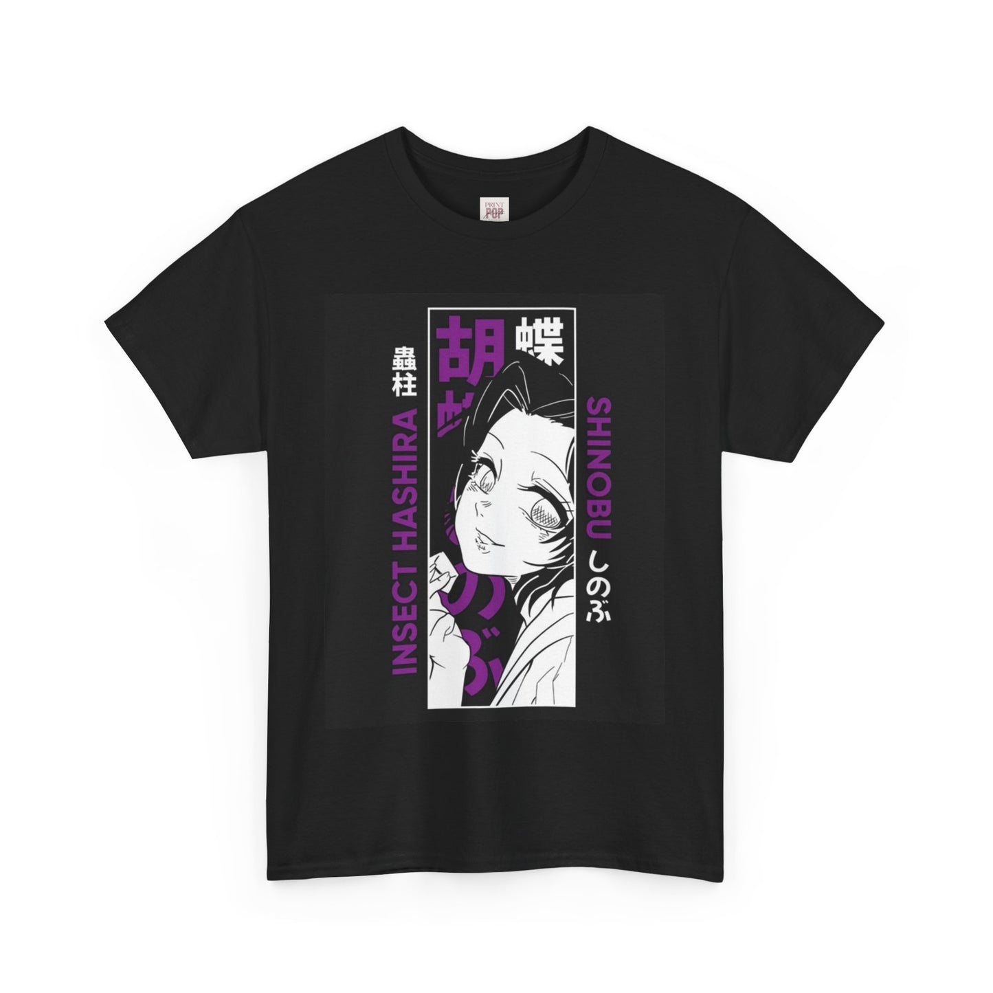 Demon Slayer Kocho Shinobu Unisex Heavy Cotton Tee - Vibrant and Stylish Design for Otaku Heads