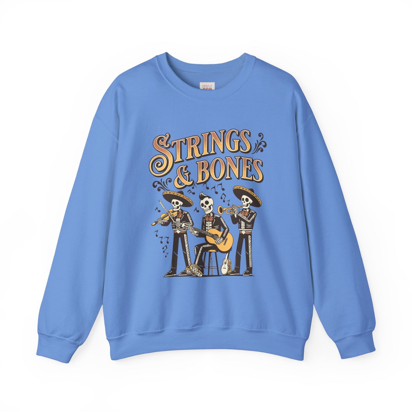 Festive Strings & Bones Quoted Crewneck Unisex Heavy Blend Premium and Comfortable Sweatshirt