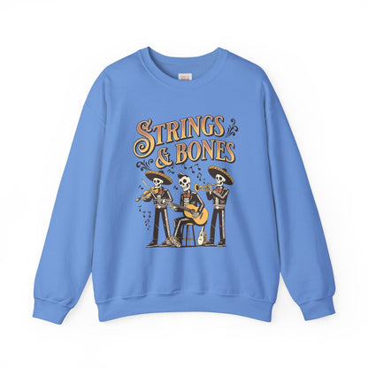 Festive Strings & Bones Quoted Crewneck Unisex Heavy Blend Premium and Comfortable Sweatshirt