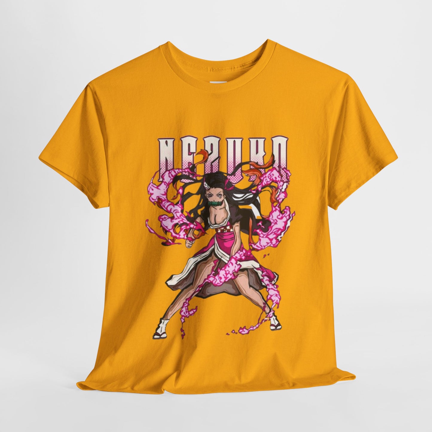 Demon Slayer Nezuko Kamado Unisex Heavy Cotton Tee - Vibrant and Stylish Design for Otaku Heads