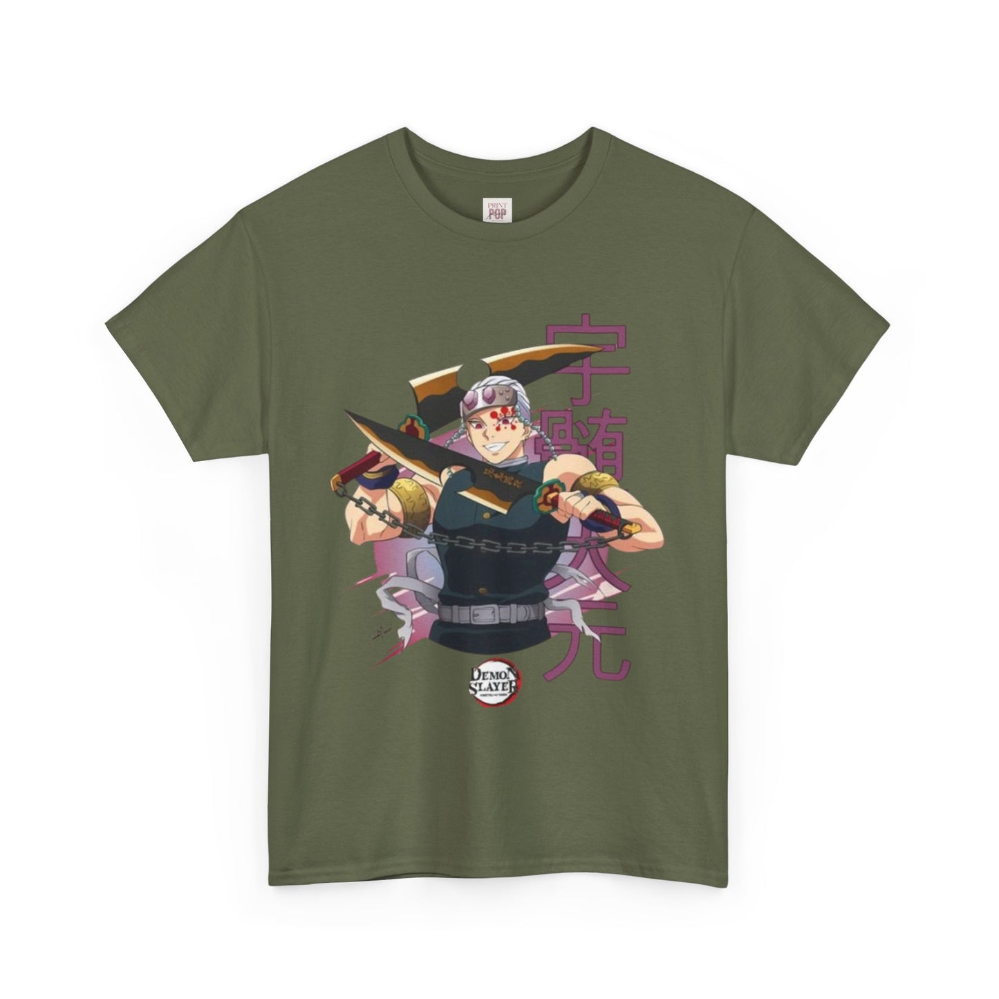 Demon Slayer Tengen Uzui Unisex Heavy Cotton Tee - Vibrant and Stylish Design for Otaku Heads