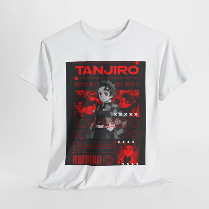 Demon Slayer Kamado Tanjiro Unisex Heavy Cotton Tee - Vibrant and Stylish Design for Otaku Heads