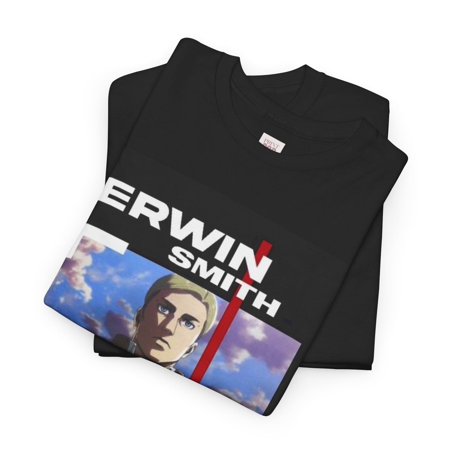 Attack On Titan Erwin Smith Unisex Heavy Cotton Tee - Vibrant and Stylish Design for Otaku Heads