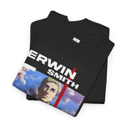 Attack On Titan Erwin Smith Unisex Heavy Cotton Tee - Vibrant and Stylish Design for Otaku Heads