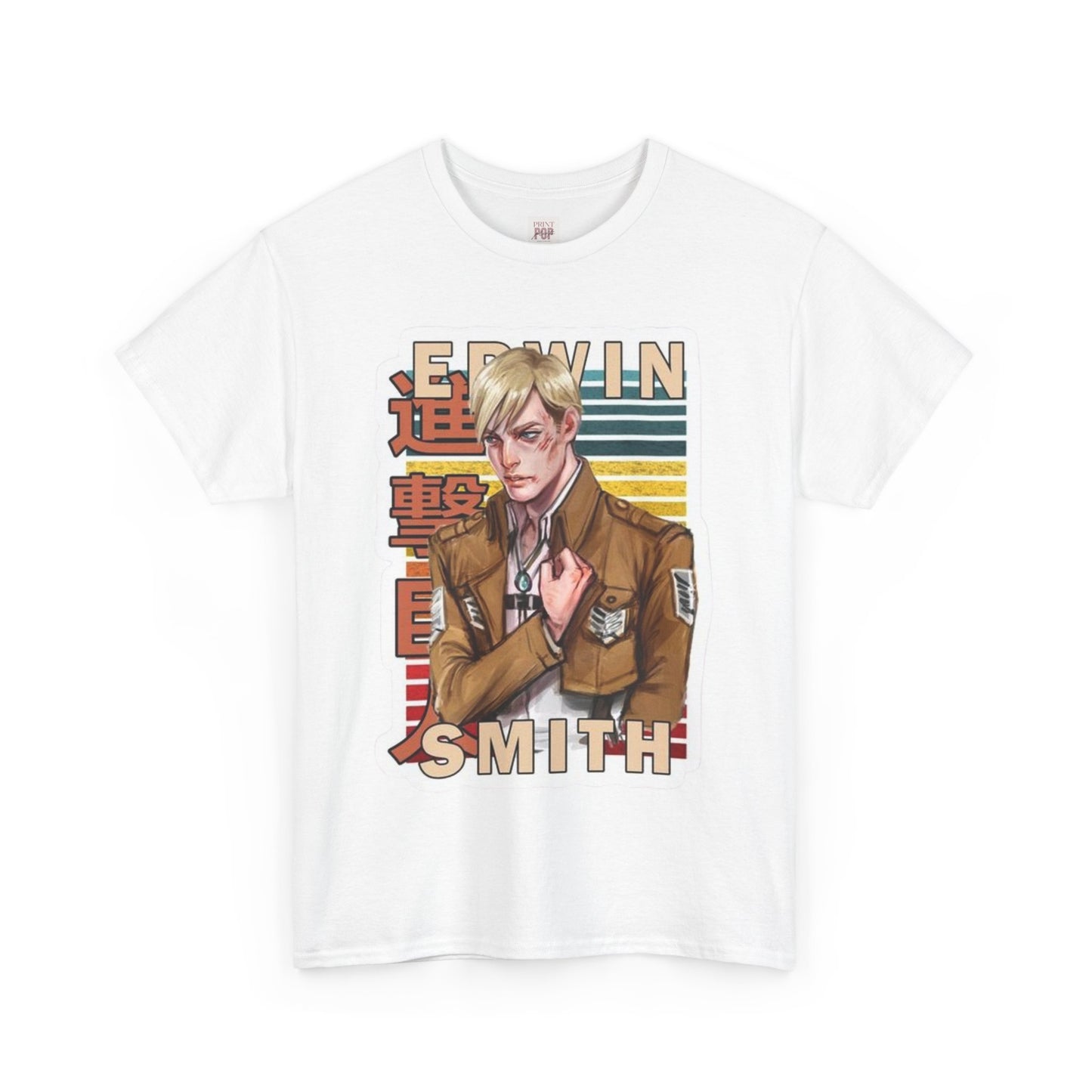 Attack On Titan Erwin Smith Unisex Heavy Cotton Tee - Vibrant and Stylish Design for Otaku Heads