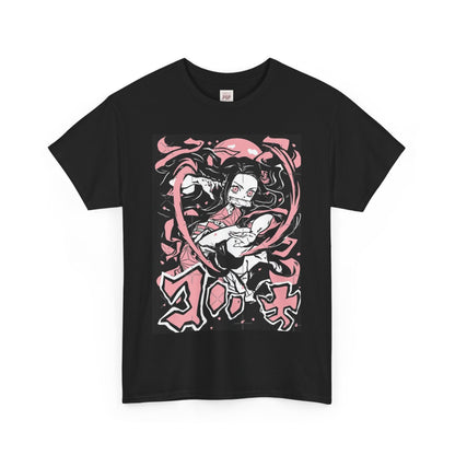 Demon Slayer Nezuko Kamado Unisex Heavy Cotton Tee - Vibrant and Stylish Design for Otaku Heads