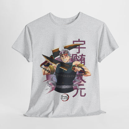 Demon Slayer Tengen Uzui Unisex Heavy Cotton Tee - Vibrant and Stylish Design for Otaku Heads