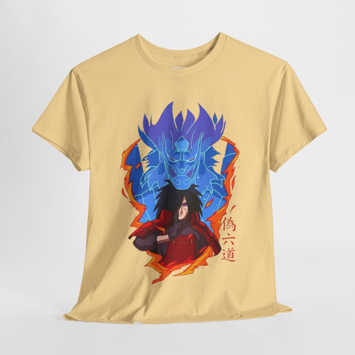 Naruto Shippuden Uchiha Madara Unisex Heavy Cotton Tee - Vibrant and Stylish Design for Otaku Heads