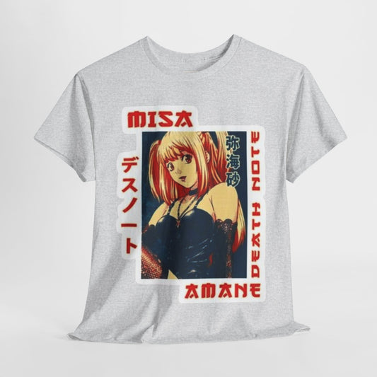 Death Note Misa Amane Unisex Heavy Cotton Tee - Vibrant and Stylish Design for Otaku Heads