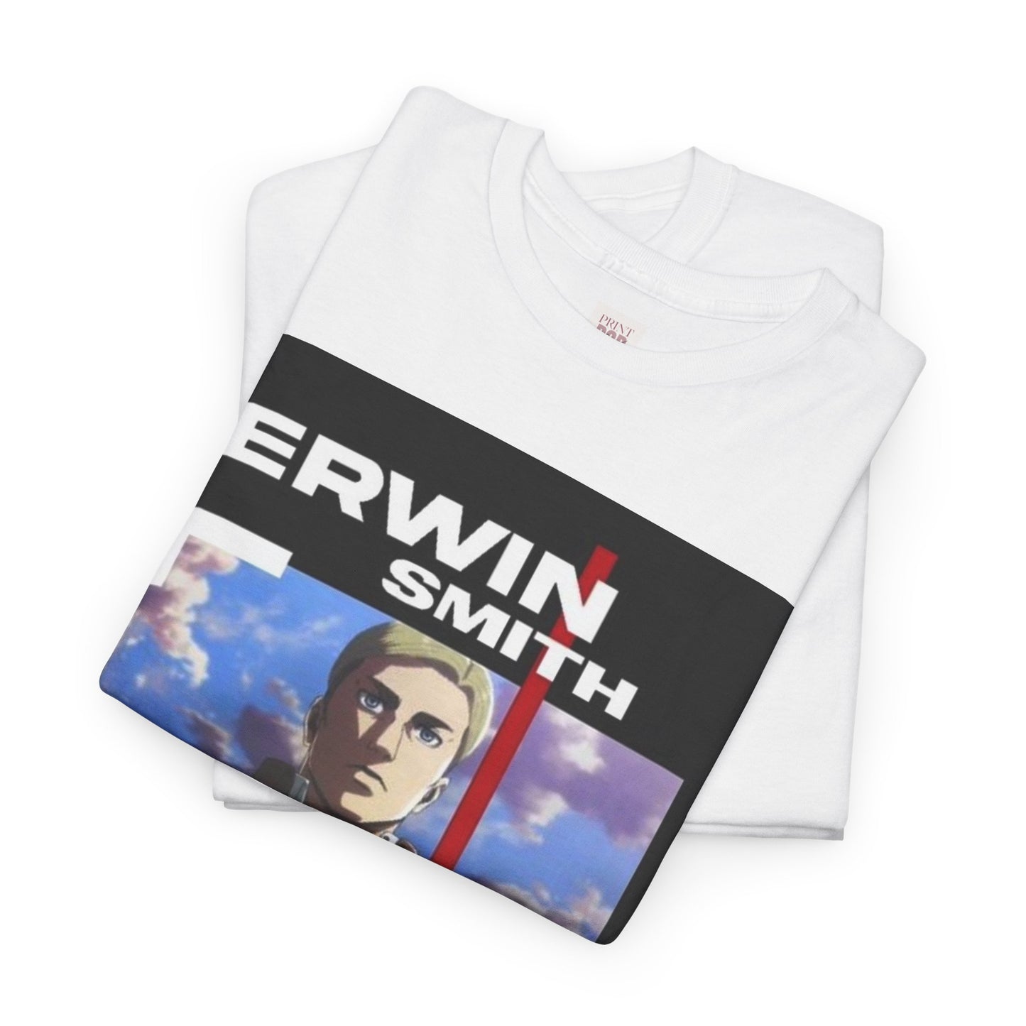 Attack On Titan Erwin Smith Unisex Heavy Cotton Tee - Vibrant and Stylish Design for Otaku Heads