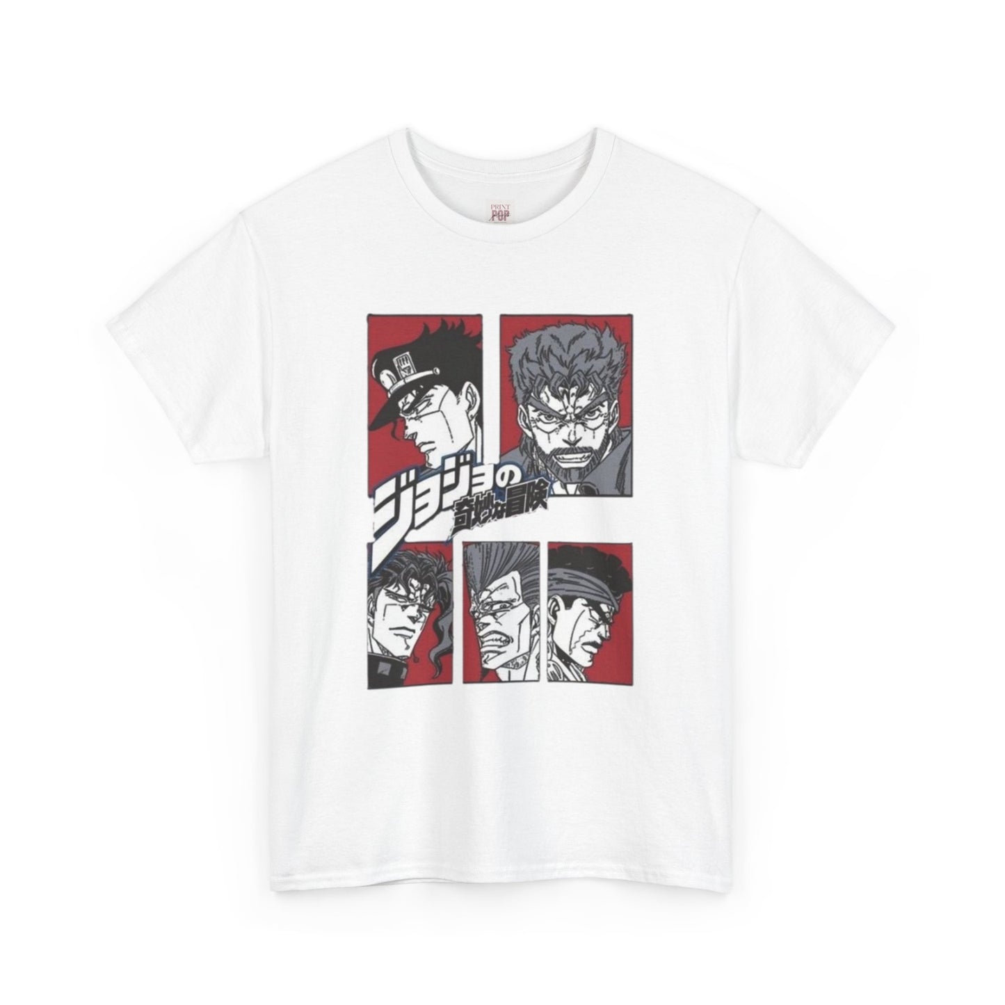 Jojo's Bizarre Adventure Unisex Heavy Cotton Tee - Vibrant and Stylish Design for Otaku Heads