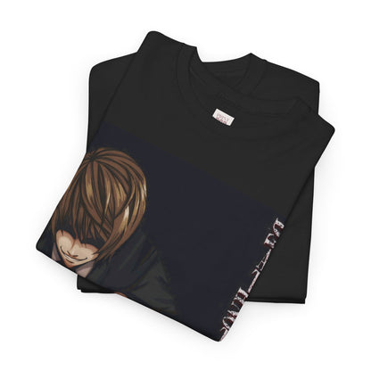 Death Note Light Yagami Unisex Heavy Cotton Tee - Vibrant and Stylish Design for Otaku Heads