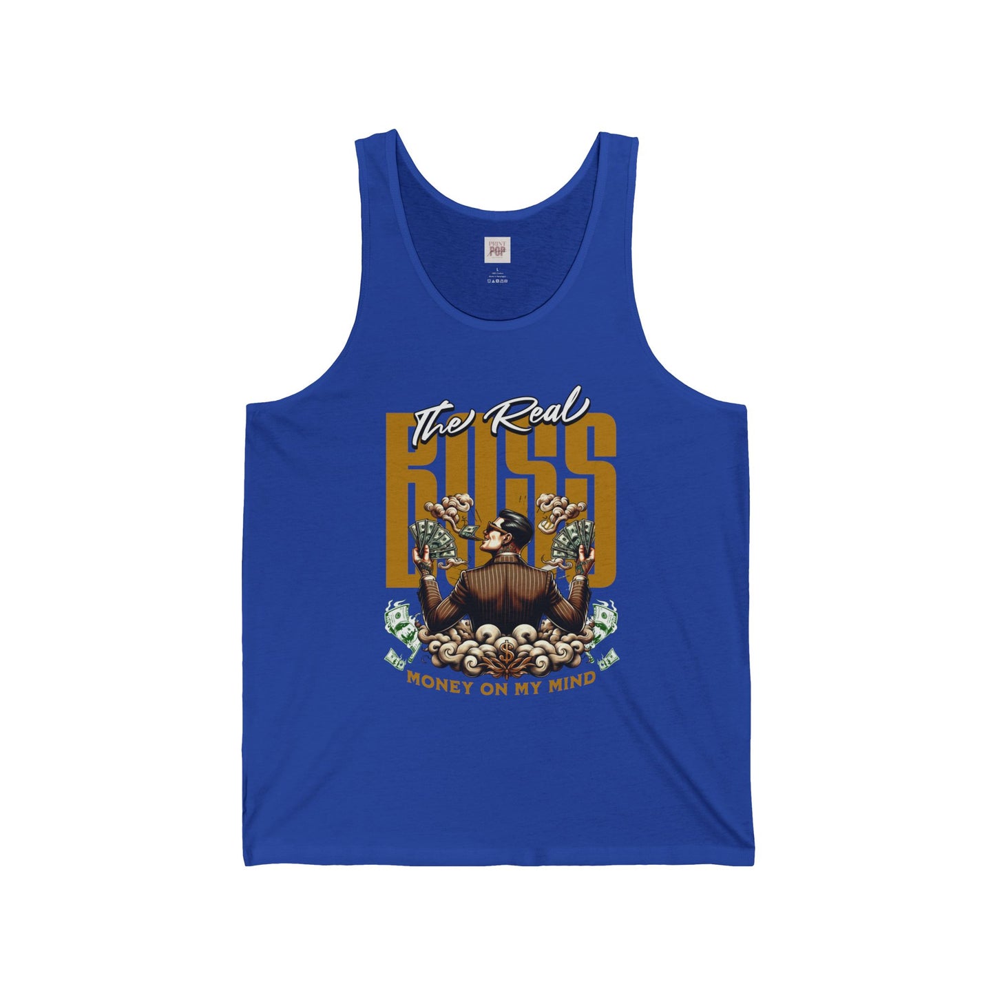 Unisex Jersey Tank - "The Real Boss" Money on My Mind Design