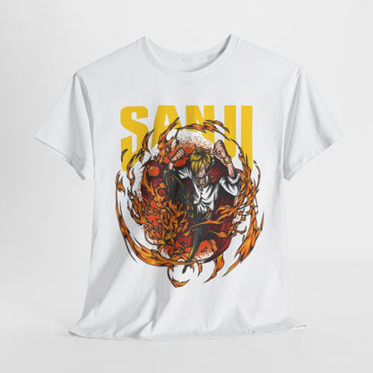 One Piece Sanji Unisex Heavy Cotton Tee - Vibrant and Stylish Design for Otaku Heads