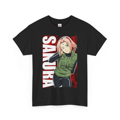 Naruto Shippuden Sakura Unisex Heavy Cotton Tee - Vibrant and Stylish Design for Otaku Heads