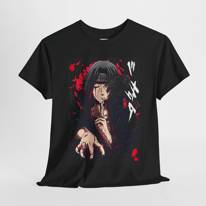 Naruto Shippuden Uchiha Itachi Unisex Heavy Cotton Tee - Vibrant and Stylish Design for Otaku Heads