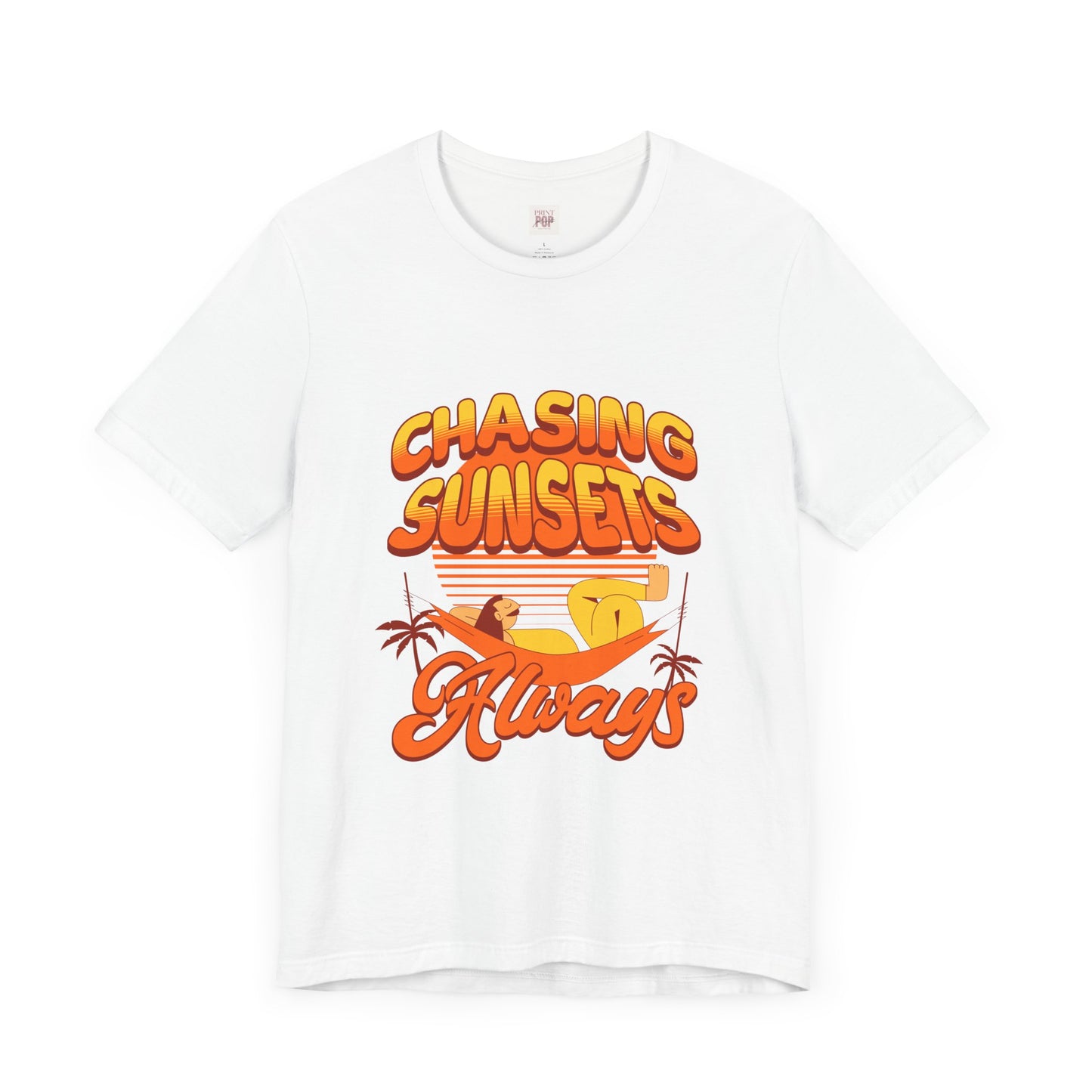 Chasing Sunsets Unisex Jersey Tee - Always Sunshine Vibes