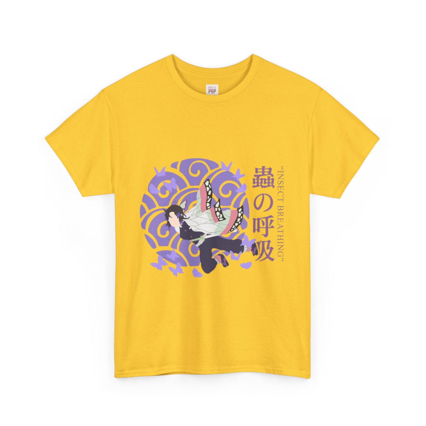 Demon Slayer Kocho Shinobu Unisex Heavy Cotton Tee - Vibrant and Stylish Design for Otaku Heads