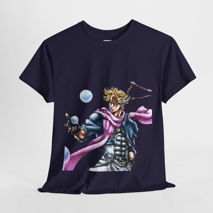 Jojo's Bizarre Adventure Caesar A. Zeppeli Unisex Heavy Cotton Tee - Vibrant and Stylish Design for Otaku Heads