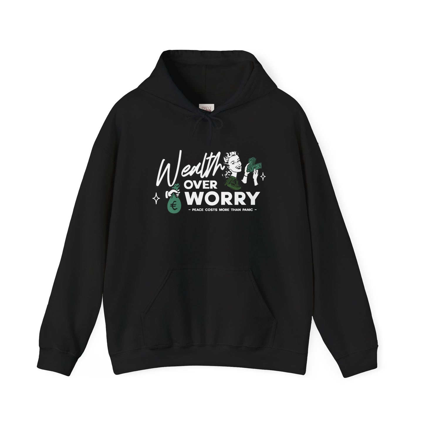 Wealth Over Worry Inspired Unisex Hooded Sweatshirt - Premium Quality and Comfortable