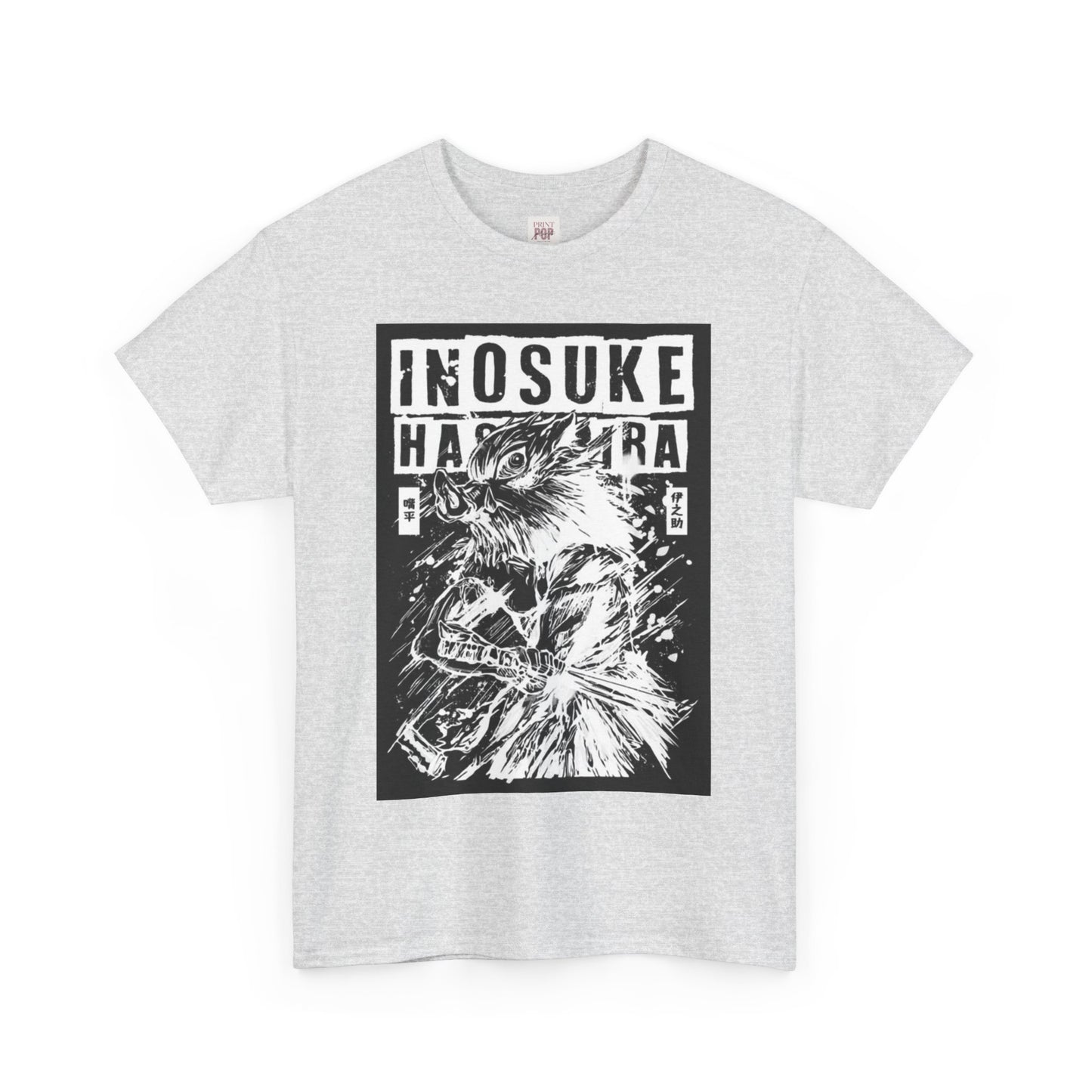 Demon Slayer Inosuke Hashibira Unisex Heavy Cotton Tee - Vibrant and Stylish Design for Otaku Heads