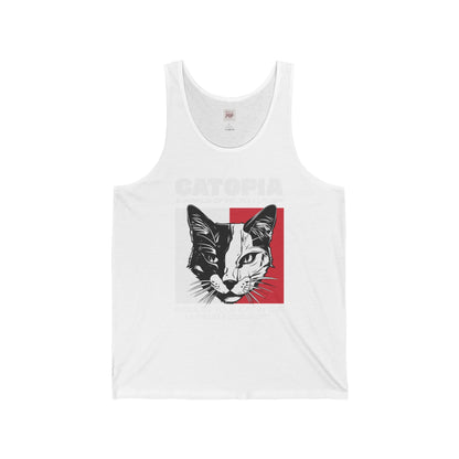 Cat Lovers Unisex Jersey Tank - Stylish Graphic Cat Design for Comfort and Fun