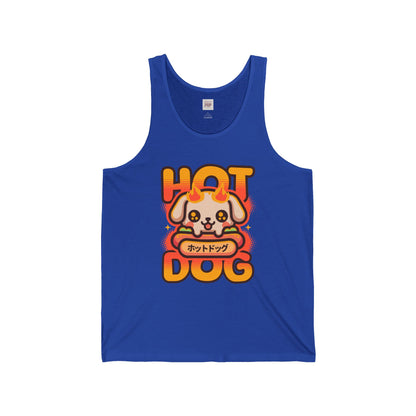 Fun Hot Dog Graphic Unisex Jersey Tank - Perfect for Comfortable Casual Outings