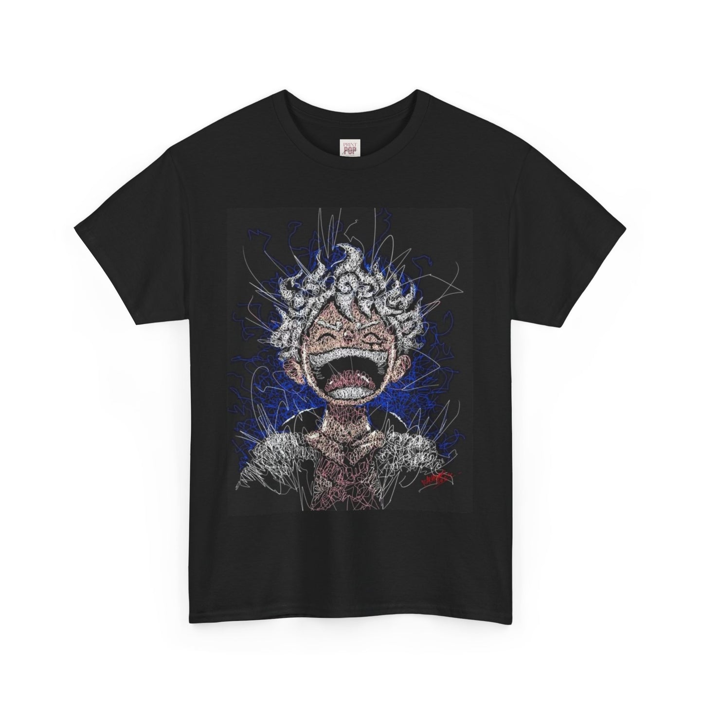 One Piece Luffy Unisex Heavy Cotton Tee - Vibrant and Stylish Design for Otaku Heads