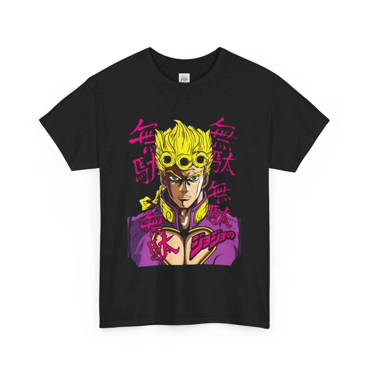 Jojo's Bizarre Adventure Giorno Giovanna Unisex Heavy Cotton Tee - Vibrant and Stylish Design for Otaku Heads