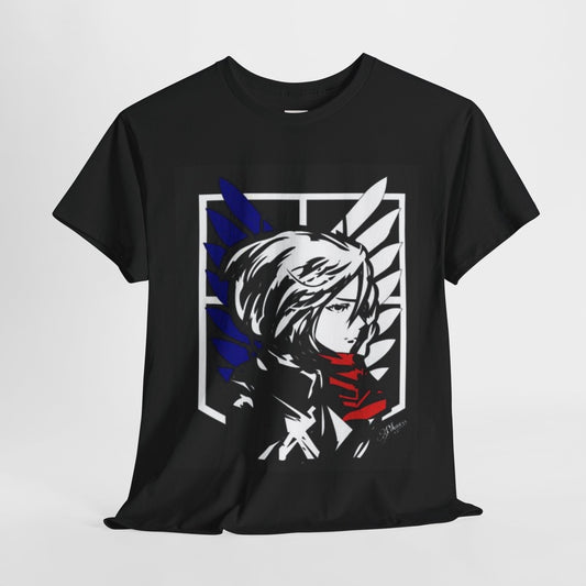 Attack On Titan Mikasa Ackerman Unisex Heavy Cotton Tee - Vibrant and Stylish Design for Otaku Heads