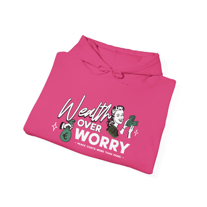 Wealth Over Worry Inspired Unisex Hooded Sweatshirt - Premium Quality and Comfortable