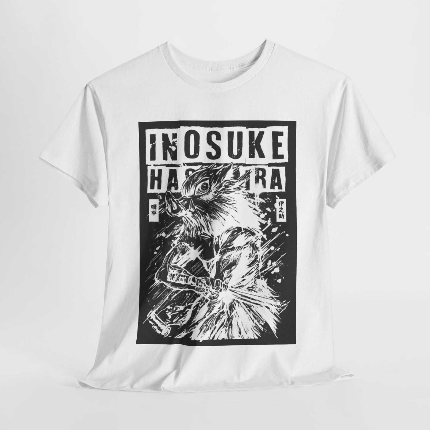 Demon Slayer Inosuke Hashibira Unisex Heavy Cotton Tee - Vibrant and Stylish Design for Otaku Heads