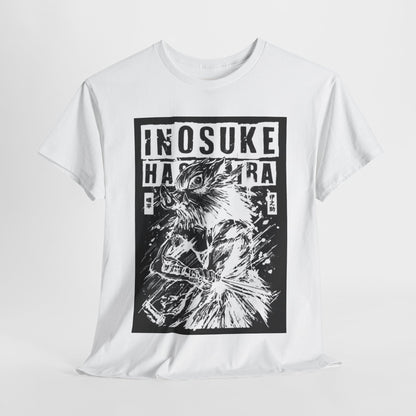 Demon Slayer Inosuke Hashibira Unisex Heavy Cotton Tee - Vibrant and Stylish Design for Otaku Heads