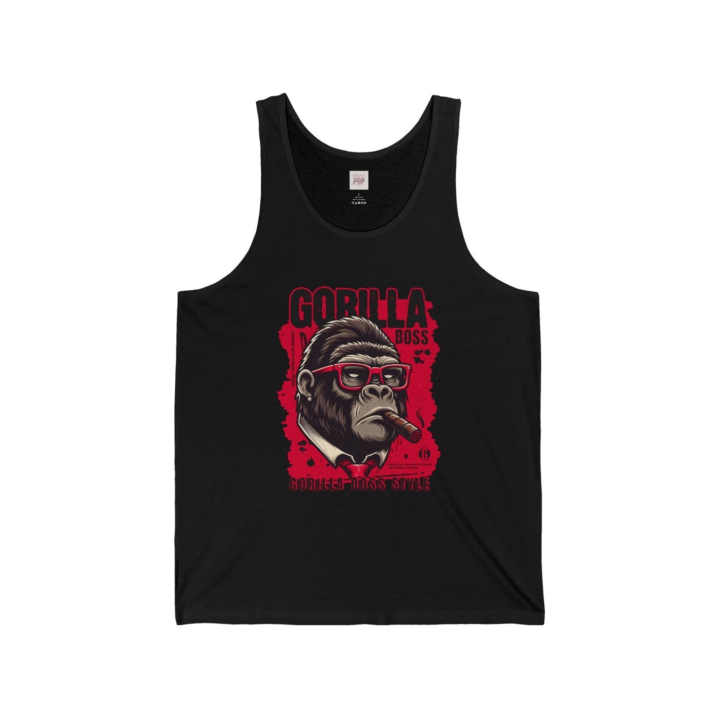 Gorilla Boss Unisex Jersey Tank - Cool and Casual Style for Animal Lovers